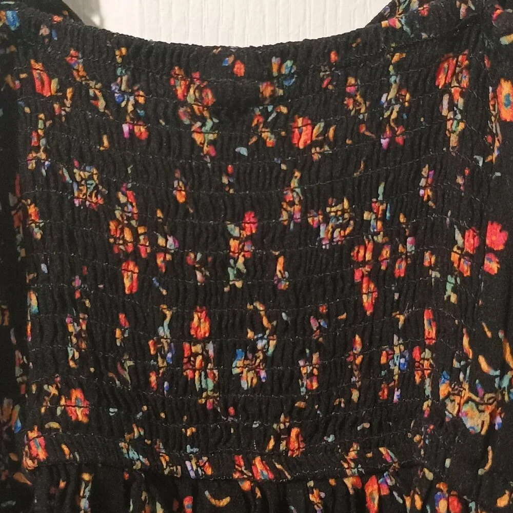 Wild Fable/Mini Dress/Women/M/Black Floral/Spaghetti Strap Sundress - Picture 11 of 11